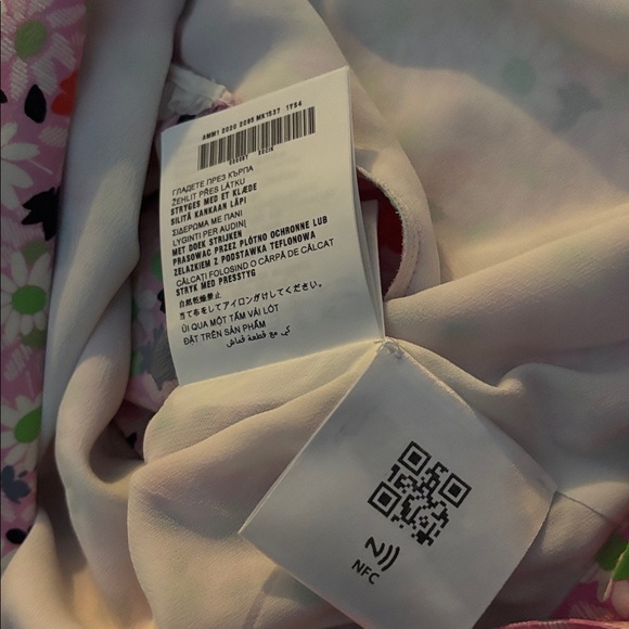 Miu Miu vintage 70’s Pink and White green Floral silk cropped blouse - Picture 5 of 16